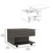 Tuhome Inwood 2 Piece Living Room Set, Bar Cart, Coffee Table, Espresso CLIV43 - alternate 4